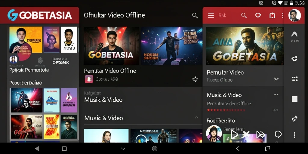 Antarmuka pengguna GOBETASIA yang intuitif dan menarik.