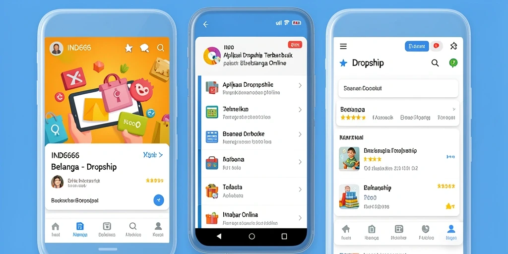 Antarmuka aplikasi IND666 yang user-friendly untuk dropship.