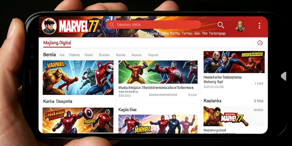 Tampilan antarmuka MARVEL77 yang menarik dan penuh informasi.