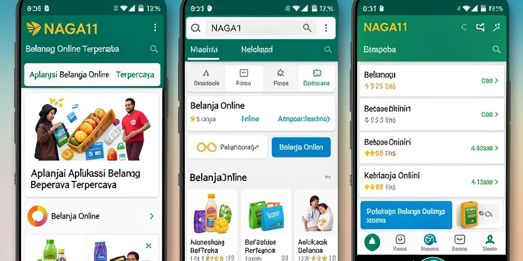 Tampilan intuitif NAGA11 untuk belanja online yang mudah dan cepat.