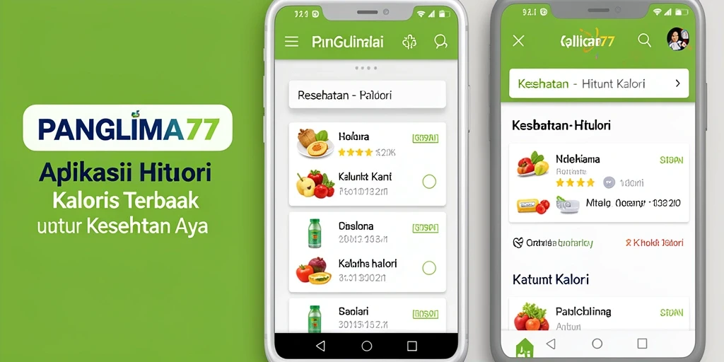 Tampilan antarmuka aplikasi Hitung Kalori PANGLIMA77 yang user-friendly.