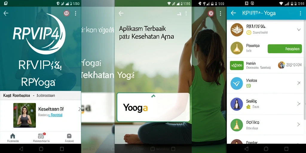 Antarmuka RPVIP4 menunjukkan berbagai kelas Yoga dan fitur interaktif.
