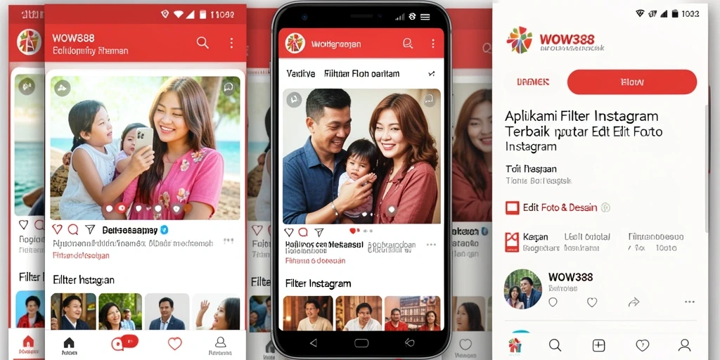 Antarmuka WOW388 dengan filter Instagram yang menakjubkan.
