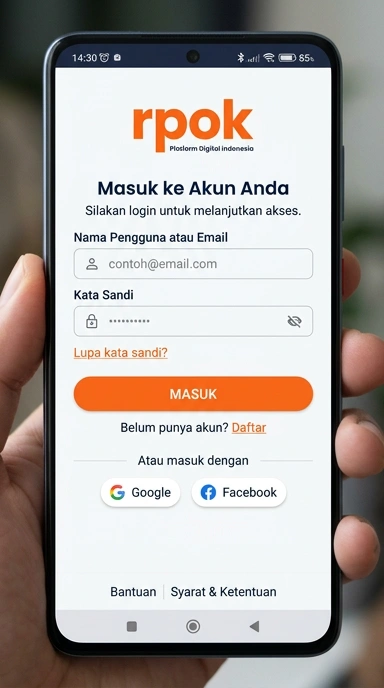 Panduan Masuk Akun rpok untuk Pengguna Android